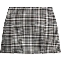 Superdry per donna. W7210239A Minigonna a pieghe in tweed vintage nero (XS), Casual, Poliestere