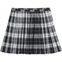 Superdry per donna. W7210208A Minigonna a pieghe scozzese nera (L), Nero, Casual, Poliestere