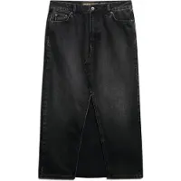 Superdry per donna. W7210339A Gonna lunga nera (30), Nero, Casual, Cotone, Denim