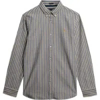 Superdry per uomo. M4011037A Camicia Classic Oxford righe blu navy (S), Casual, Cotone, Manica lunga