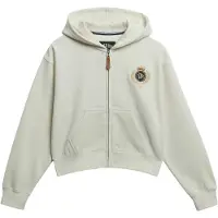 Superdry per donna. W2012590A Felpa con cappuccio Country Club Ziphood bianco sporco (S), Casual, Cotone