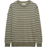 Superdry per uomo. M6110727A Maglia mercantile bretone verde (M), Casual, Cotone