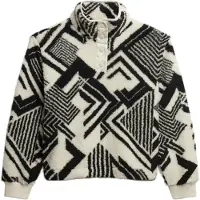 Superdry per donna. W2012348A Felpa Super Soft Half bianco sporco (S), Casual, Poliestere