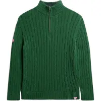 Superdry per donna. W6110607A Maglia da rugby Henley verde (M), Casual, Cotone, Manica lunga