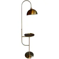 Bamyum Lampada da terra moderna, realizzata in metallo, con dimmer e ripiano