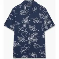 French Connection Viscose Floral Revere Ss Marine Taglia: XL | Camicie Casual Outlet | Uomo