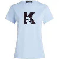 Karl Lagerfeld K Logo Boucle T-shirt Light Blue Taglia: XXL | Maglie Sportivi Outlet | Donna | Blu