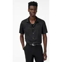 John Varvatos Short Sleeve Shirts With Front Embroider Black Taglia: S | Camicie Casual Outlet | Uomo | Nero