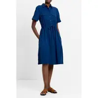 French Connection Pocket Shirt Dress Midnight Blue Taglia: 8 | Abiti in T-Shirt Outlet | Donna | Blu