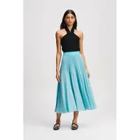 Karl Lagerfeld Commercial Pleated Skirt Still Water Taglia: 40 | Minigonne Outlet | Donna