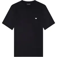 Emporio Armani per uomo. EM004592_AF13747 Maglietta con aquila nera in rilievo (XXL), Nero, Casual, Manica corta, Lyocell