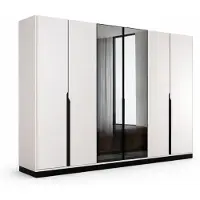 Xl Moebel Gmbh Armadio bianco di alta qualità con ante a specchio - Armadi in legno pregiato