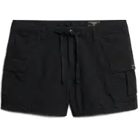 Superdry per donna. W7110424A Pantaloncini cargo neri (S), Nero, Casual, Cotone