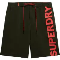 Superdry per uomo. M3010238A Classico costume da bagno verde (S), Beachwear, Polister riciclato, Sostenibile