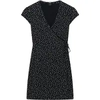 Superdry per donna. W8011832B Abito avvolgente essenziale sportivo blu navy (S), Casual, Cotone, Manica corta