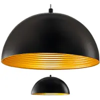 FABAS LUCE Lampada a sospensione Dingle bicolore nero-oro