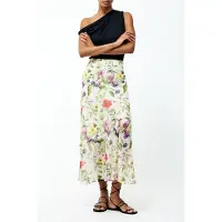 French Connection Monica Hallie Maxi Skirt Summer Wht Mlt Taglia: 6 | Maxi gonne Outlet | Donna