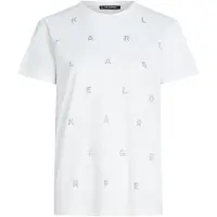 Karl Lagerfeld Rhinestone Heavy Jersey T-shirt White Taglia: XS | Maglie Sportivi Outlet | Donna | Bianco