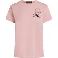 Karl Lagerfeld Sketch Cameo Print T-shirt Pink Nectar Taglia: S | Maglie Sportivi Outlet | Donna | Rosa