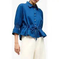 French Connection Tie Waist Top Midwash Chmbry Taglia: 10 | Magliette intime Outlet | Donna