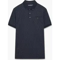 French Connection Micro Dot Polo Marine/white Taglia: XL | Polo Outlet | Uomo | Bianco