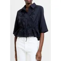 French Connection Barnet Cotton Striped Shirt Navy Taglia: M | Magliette intime Outlet | Donna | Blu