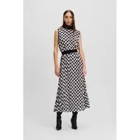 Karl Lagerfeld Chevron Pleated Dress Black/white/pink Chevron Taglia: 40 | Maxi abiti Outlet | Donna | Nero
