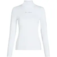 Karl Lagerfeld Mock Neck Signature Ls Top White Taglia: XXL | Maglie a manica lunga Outlet | Donna | Bianco