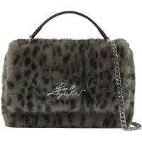 Karl Lagerfeld K/textured Sign Shoulder Bag Grey Leopard Taglia: OS | Borse a mano Outlet | Donna | Grigio