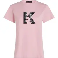 Karl Lagerfeld K Boucle T-shirt Pink Nectar Taglia: XL | Maglie Sportivi Outlet | Donna | Rosa