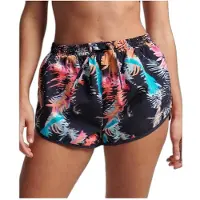 Superdry per donna. W7110347A Pantaloncini da spiaggia con stampa vintage blu scuro (L), Casual, Sostenibile, Nylon riciclato, Navy