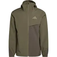 Adidas - Giacca traspirante e impermeabile - Multi 2L Rain Jkt M Olive Strata per Uomo in Poliestere Riciclato - Taglia L - Kaki