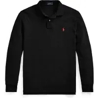 Ralph Lauren per uomo. 710680790045 Polo nera personalizzata in piqué slim fit (3XL), Nero, Casual, Cotone, Manica lunga