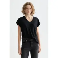 Scotch & Soda Slub V-neck T-shirt Black Taglia: S | Maglie Sportivi Outlet | Donna | Nero
