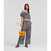 Karl Lagerfeld Linen Blend Pants Giraffe Black/white Taglia: 38 | Pantaloni Outlet | Donna | Bianco