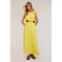 Motivi Pleated Long Dress Yellow Taglia: 40 | Maxi abiti Outlet | Donna | Giallo