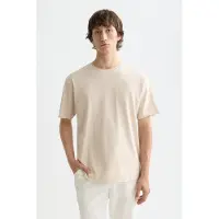Scotch & Soda Raw-edged Relaxed-fit Garment-dyed T-shirt Oatmeal Melange Taglia: S | Magliette basic Outlet | Uomo