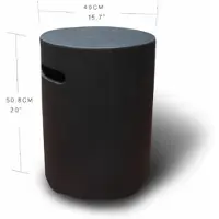 Elementi MODENO Abdeckung für 5kg Gasflasche Beton-Optik ?40x51cm