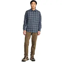 Timberland Herringbone Flannel Plaid Shirt Drk Sapphire Yd Taglia: M | Camicie Casual Outlet | Uomo | Blu