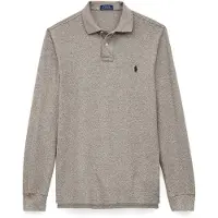 Ralph Lauren per uomo. 710680790003 Polo in piqué slim fit personalizzata grigia (3XL), Casual, Grigio, Cotone, Manica lunga