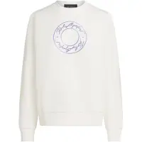 Karl Lagerfeld Big Luna Print Sweatshirt Snow White Taglia: L | Maglie a manica lunga Outlet | Donna | Bianco