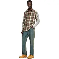 Timberland Unisex Dieseloves Tbl Flannel/back Denim Shirt Taglia: M | Maglie a manica lunga Outlet | Unisex | Blu