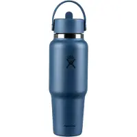 Hydroflask Wide Flex Straw Travel Bottle Borraccia (946 ml, blu)