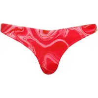 Superdry per donna. W3010389A Slip bikini rosa stampati dal design audace (XS), Beachwear, Polister riciclato, Sostenibile