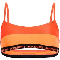 Superdry per donna. W3010396A Top bikini a bralette elasticizzato arancione (S), Beachwear, Polister riciclato, Sostenibile