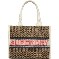 Superdry unisex. W9110381A Borsa tote marrone Luxe (OSFA), Casual, Iuta