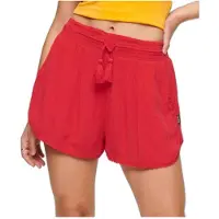 Superdry per donna. W7110346A Pantaloncini da spiaggia vintage rossi (S), Rosso, Casual, Viscosa