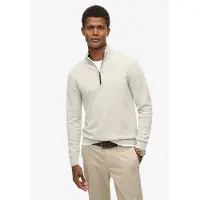 Superdry per uomo. M6110690A Maglione grigio Essentials con mezza zip (XXL), Casual, Cotone
