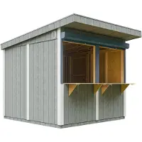 Timbela Chiosco da esterno Premium - 5,9m² - H240x248x305 cm - Struttura a pannelli LP Smartside - M950-CAVERN STEEL