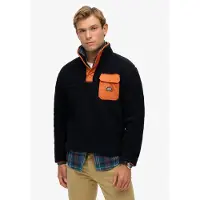 Superdry per uomo. M2014283A Felpa Fuji con mezza zip (L), Casual, Cotone, Navy